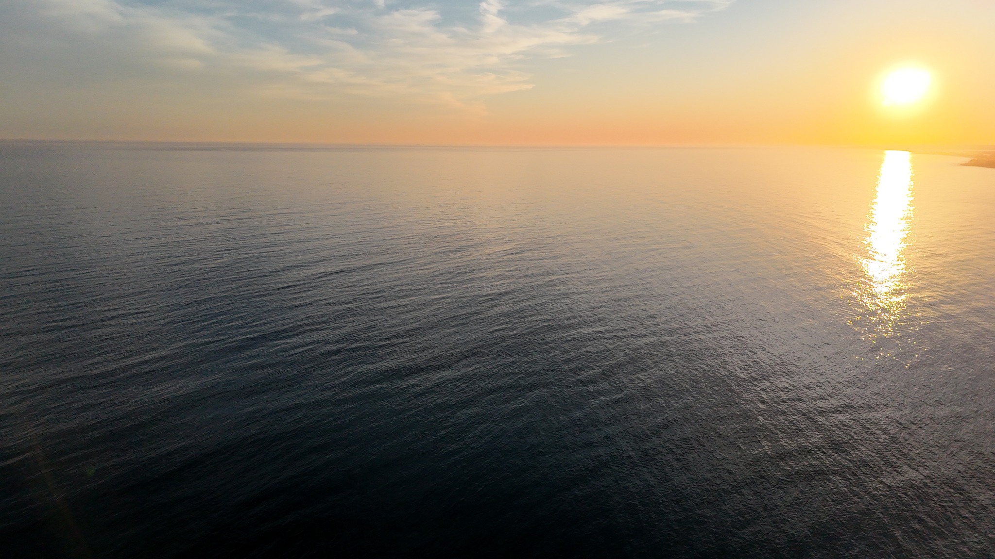 Aerial coastline panorama